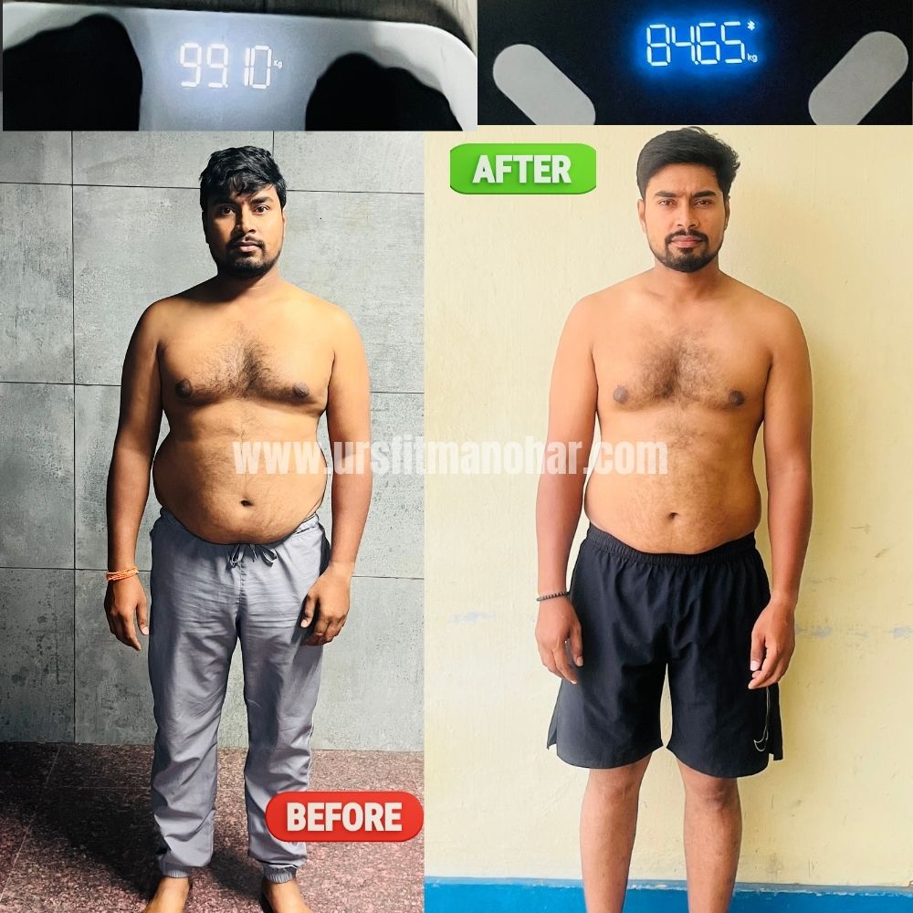 Client before and after transformation